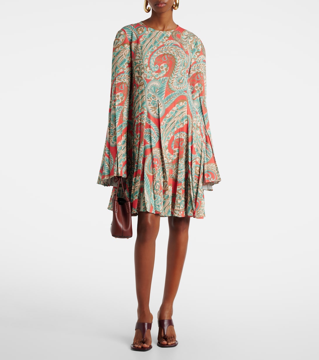 Miniabito plissé con stampa paisley | Etro