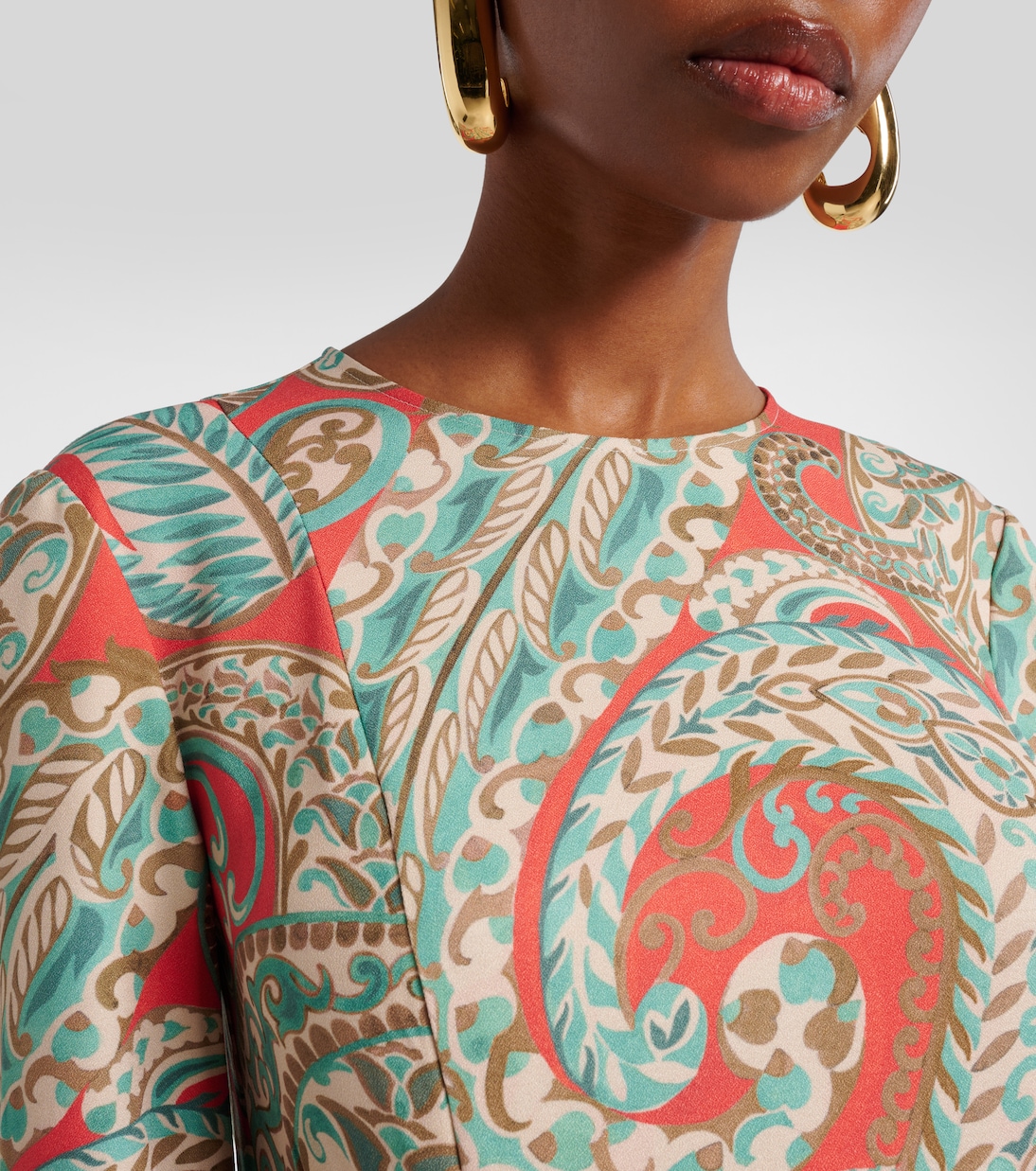 Miniabito plissé con stampa paisley | Etro