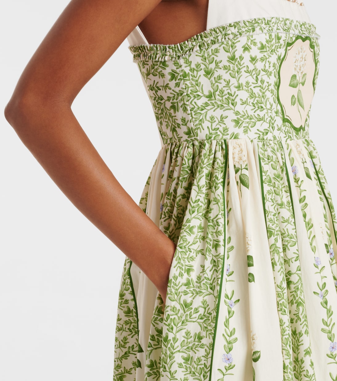 Barbara floral cotton midi dress | Agua by Agua Bendita