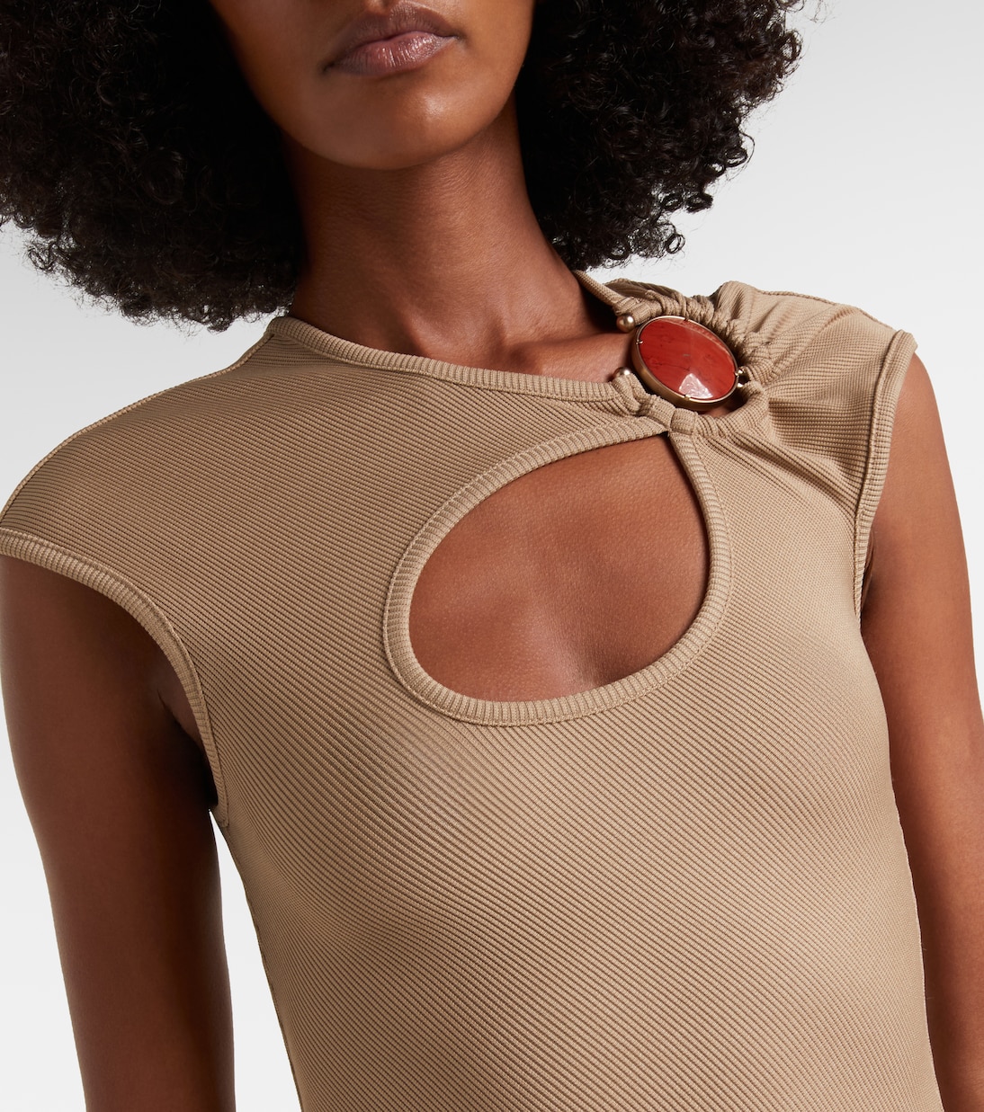 Mineral Stone embellished jersey maxi dress | Christopher Esber
