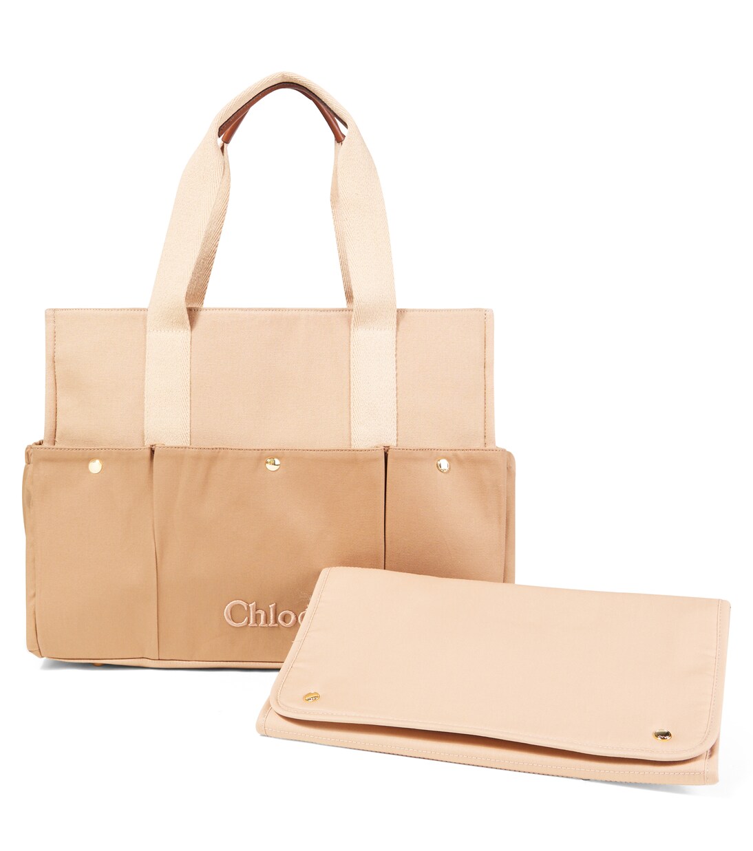 Baby logo cotton changing bag | Chloé Kids