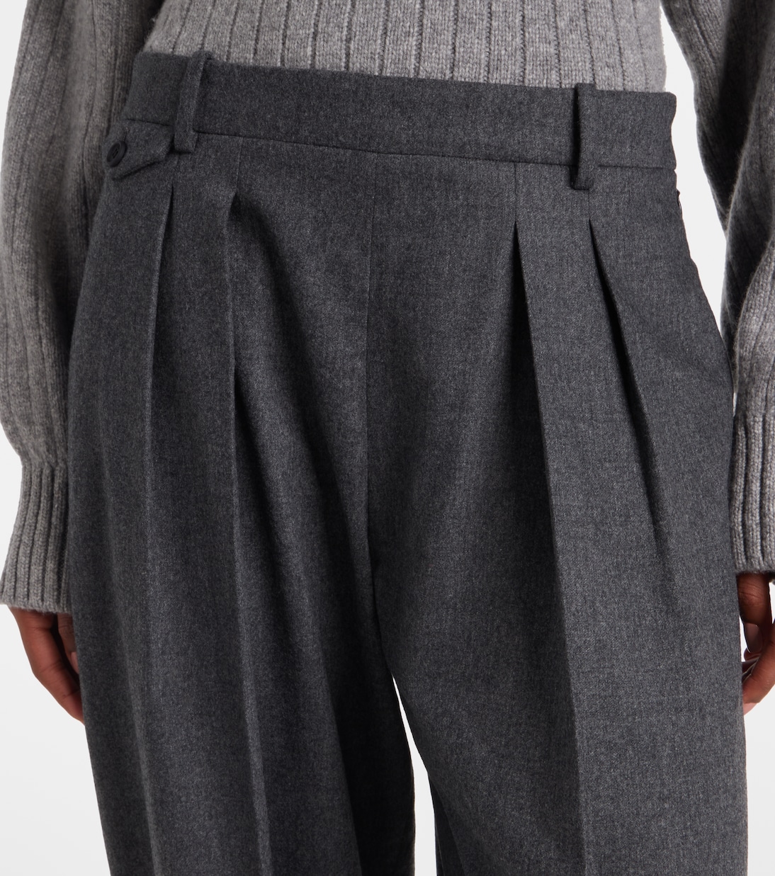 Dugan high-rise wool tapered pants | Khaite