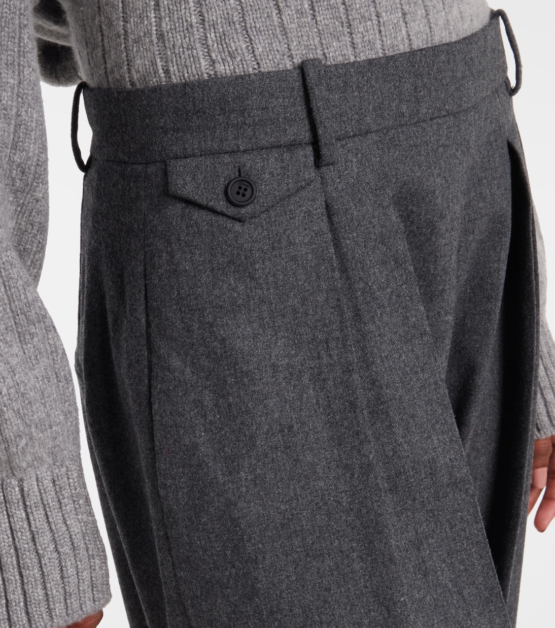 Dugan high-rise wool tapered pants | Khaite