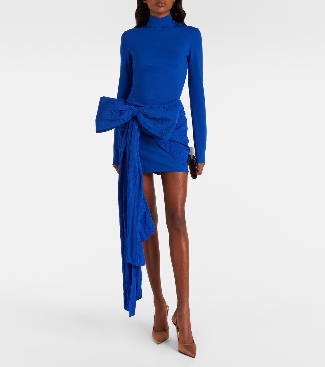 Bow-detail jersey minidress | David Koma