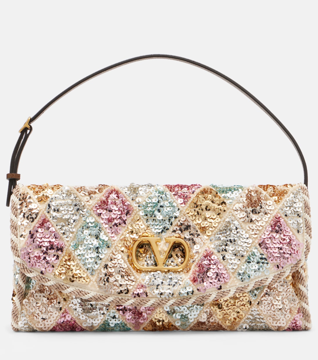 DeVain Small sequined shoulder bag | Valentino Garavani