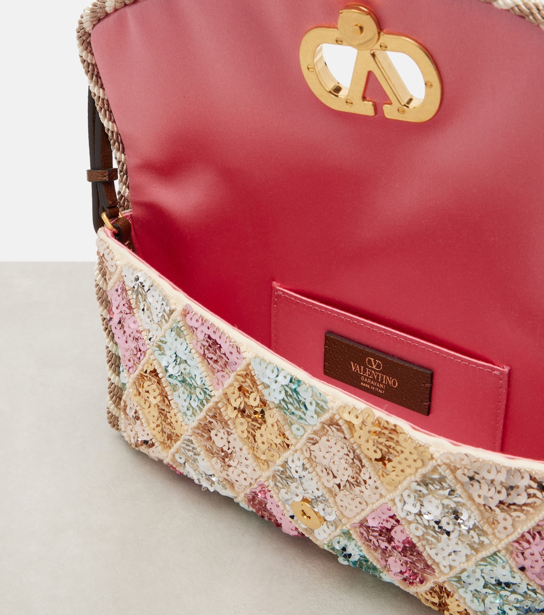 DeVain Small sequined shoulder bag | Valentino Garavani