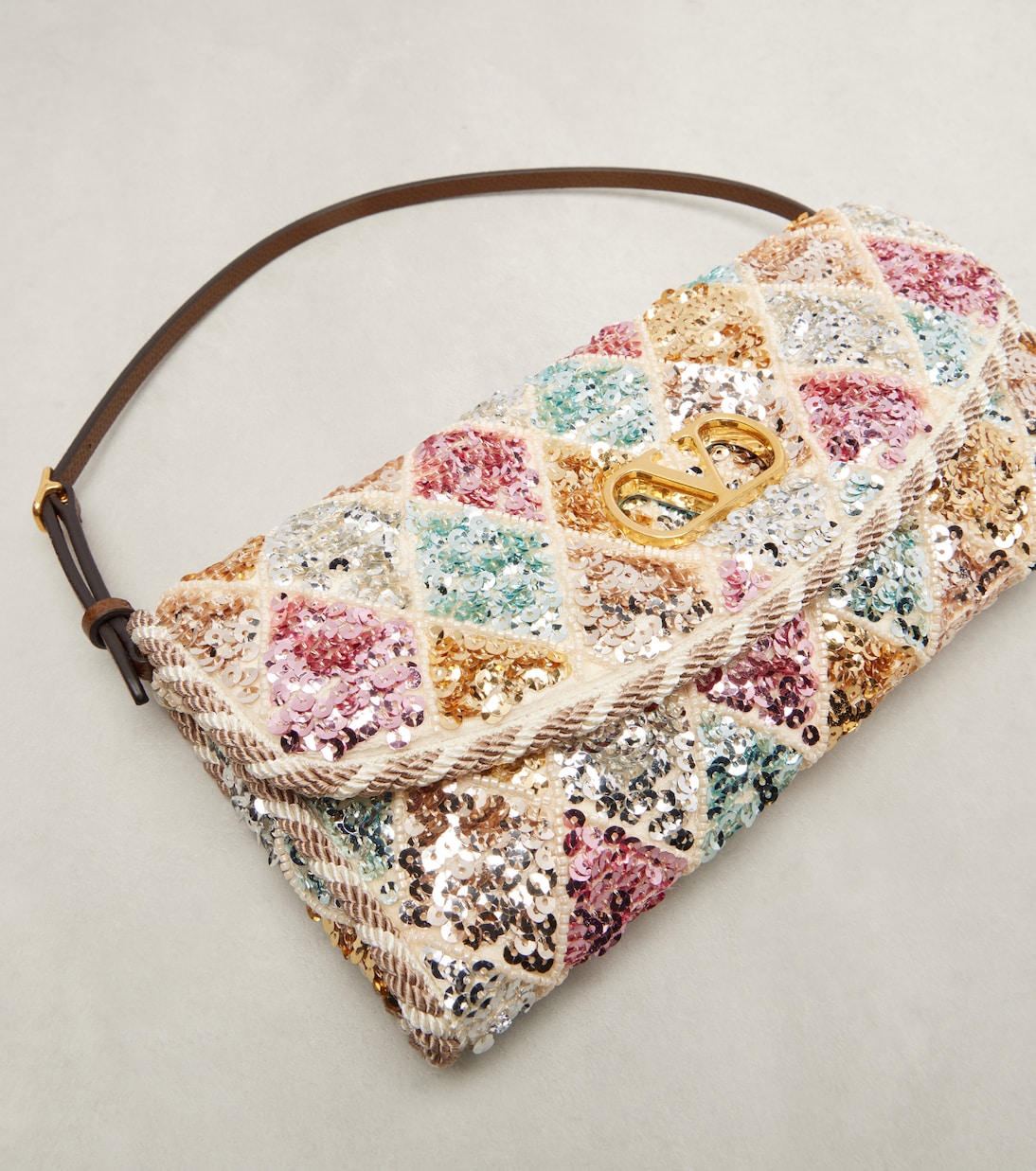 DeVain Small sequined shoulder bag | Valentino Garavani