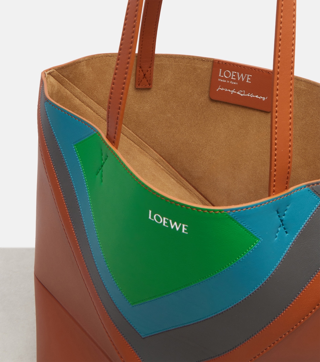 Puzzle Fold Square Medium leather tote bag | Loewe