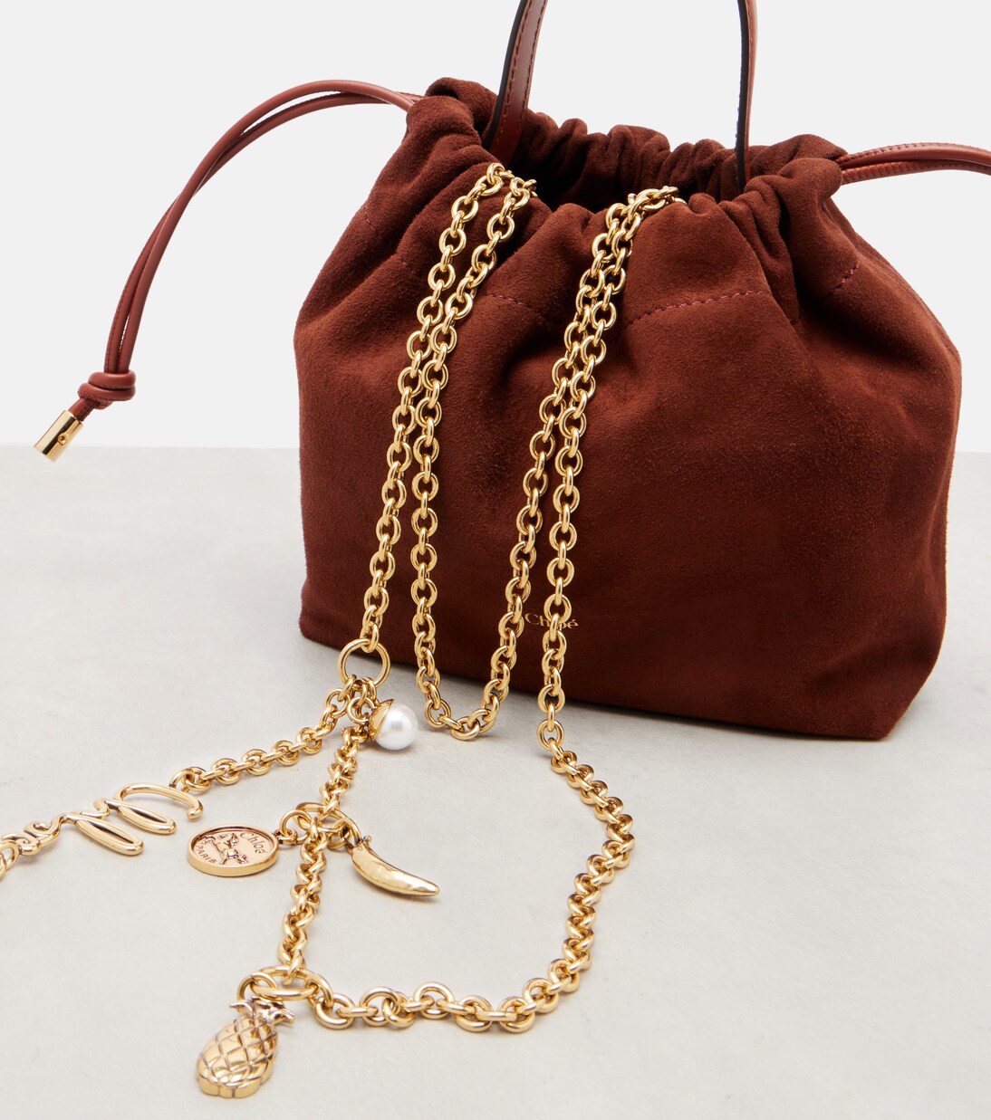 Chloé Icons Small suede bucket bag | Chloé