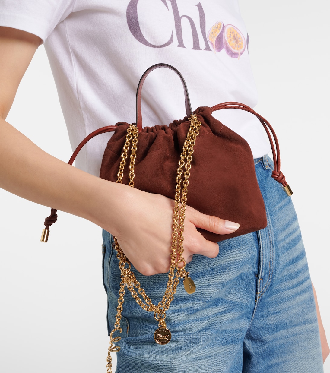 Chloé Icons Small suede bucket bag | Chloé