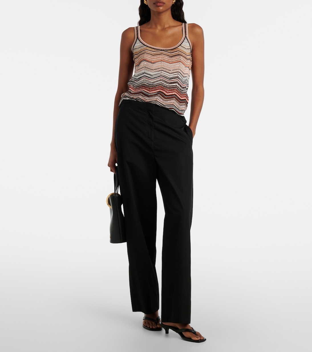 Top Zig Zag aus Lamé mit Pailletten | Missoni