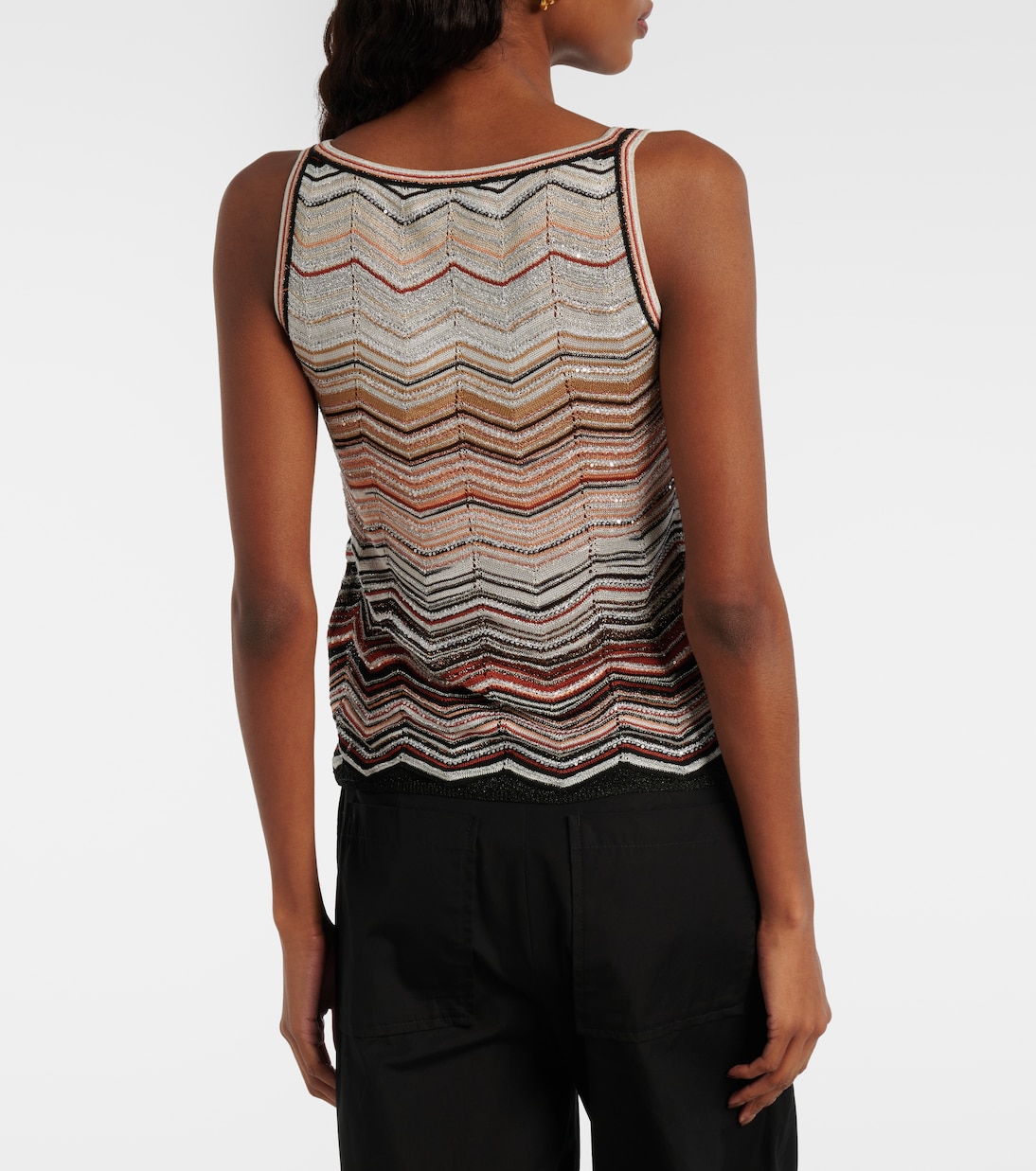 Top Zig Zag aus Lamé mit Pailletten | Missoni