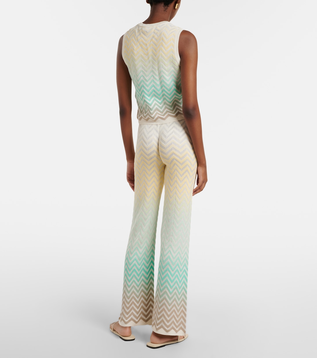 Zigzag cotton-blend flared pants | Missoni