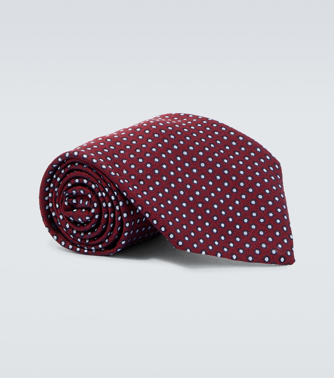 Polka-dot silk tie | Charvet