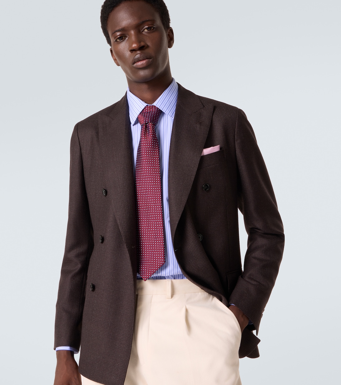 Polka-dot silk tie | Charvet