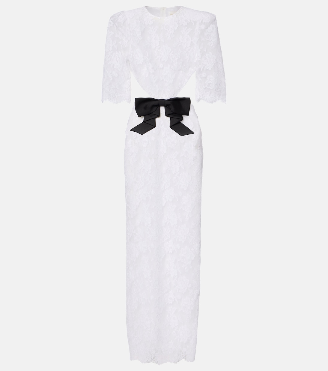 Bow-detail cotton-blend lace gown  | Shushu/Tong