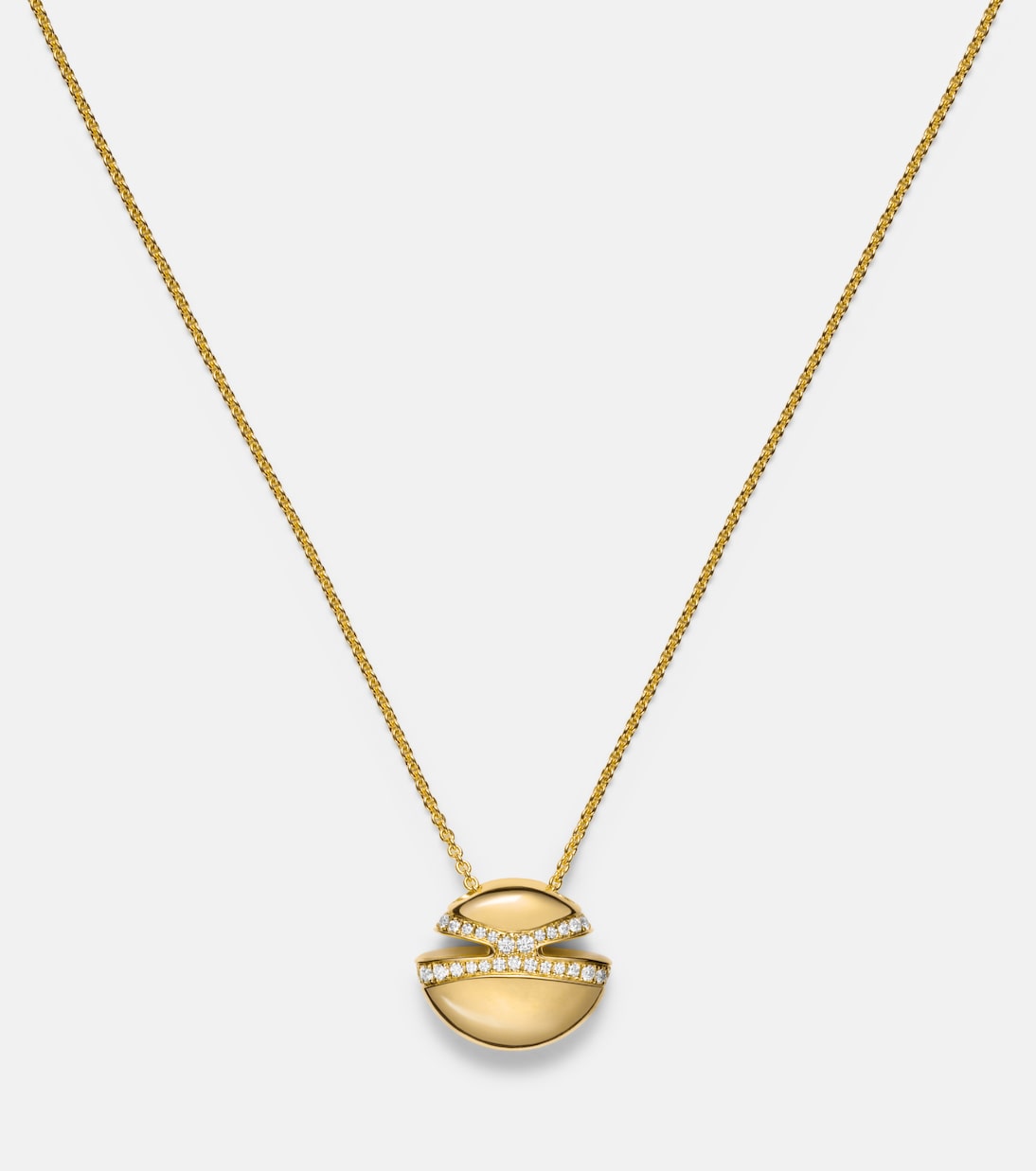 Cabochon 18kt gold necklace with diamonds  | Bvlgari