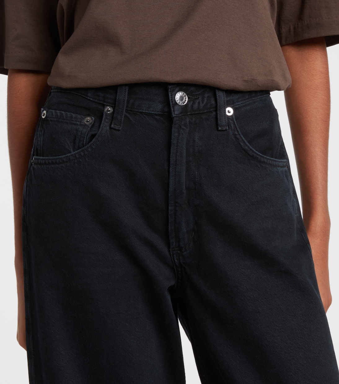 Low Curve cropped mid-rise barrel-leg jeans | Agolde