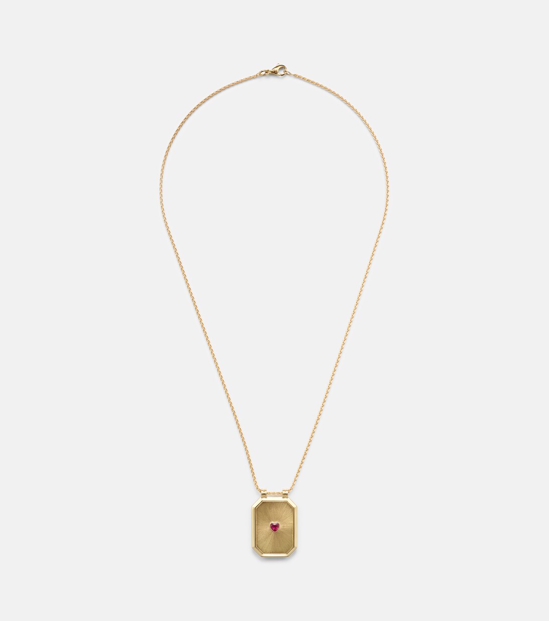 Love 18kt gold pendant necklace with ruby | Marie Lichtenberg