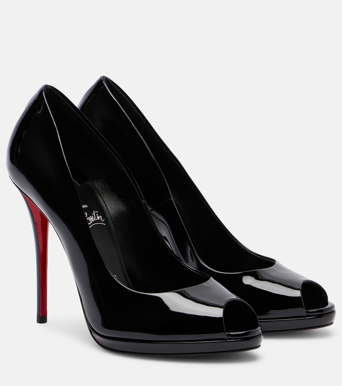 Lady Z patent leather peep-toe pumps | Christian Louboutin
