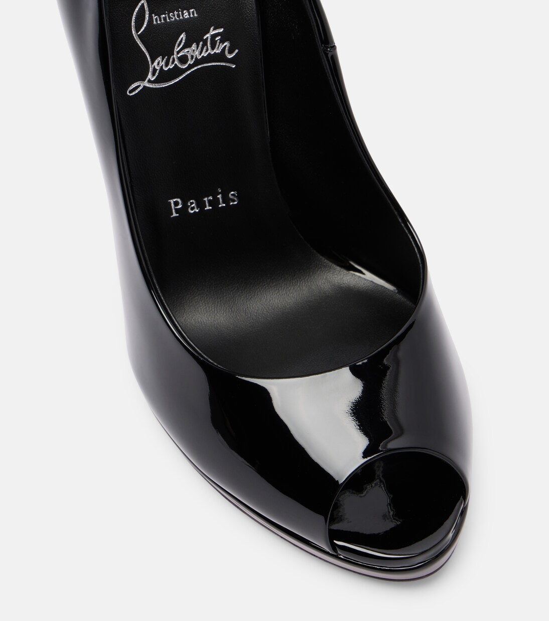 Lady Z patent leather peep-toe pumps | Christian Louboutin
