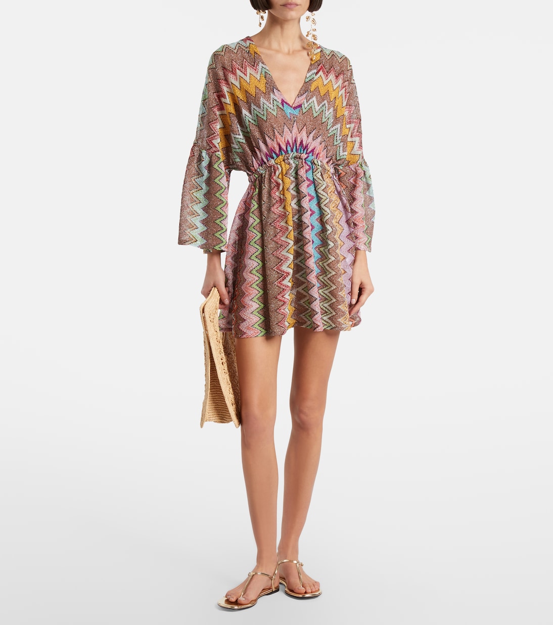 Zigzag lamé kaftan | Missoni