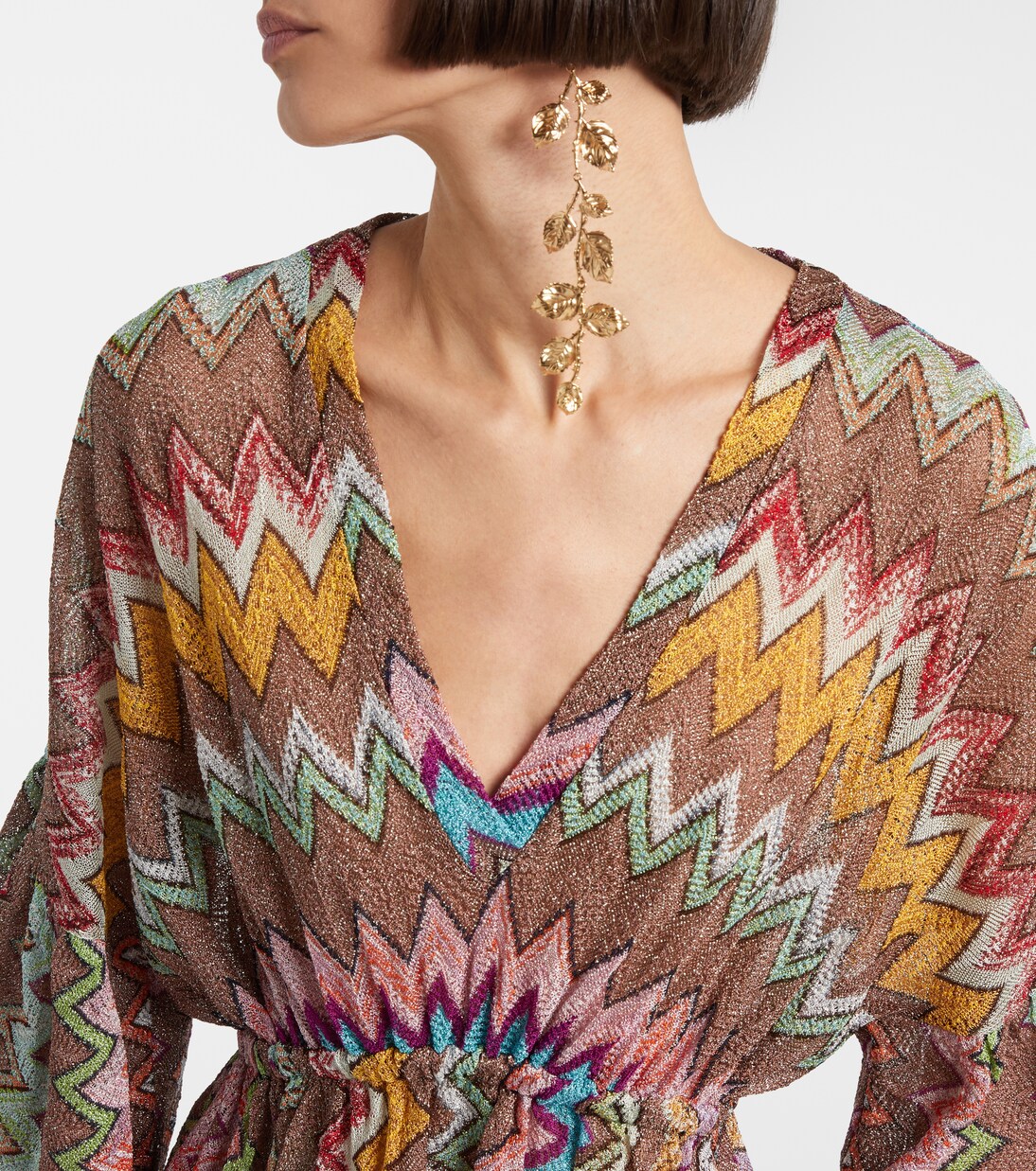 Zigzag lamé kaftan | Missoni