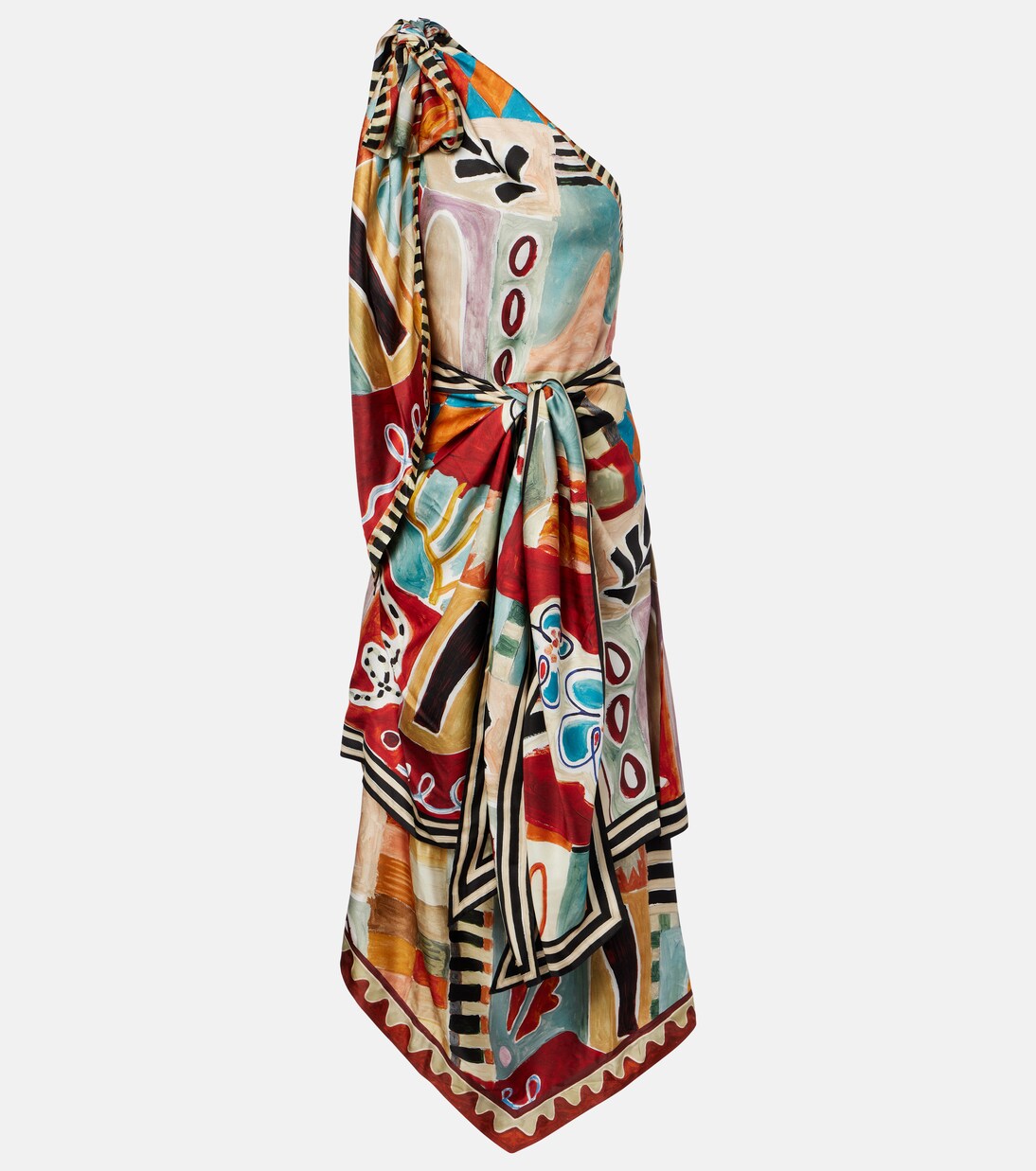 Vestido midi Michelle de seda | Alémais