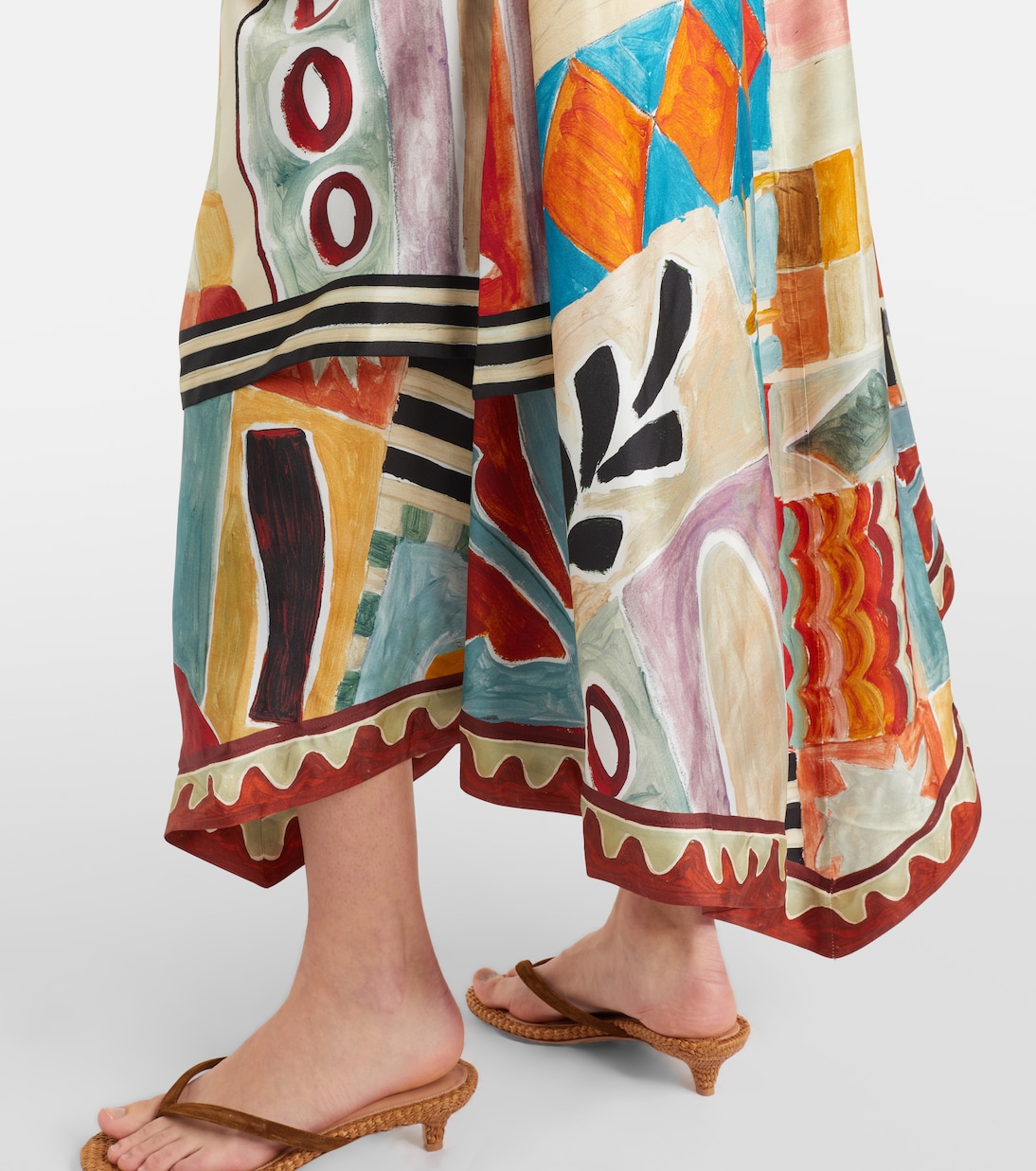 Vestido midi Michelle de seda | Alémais