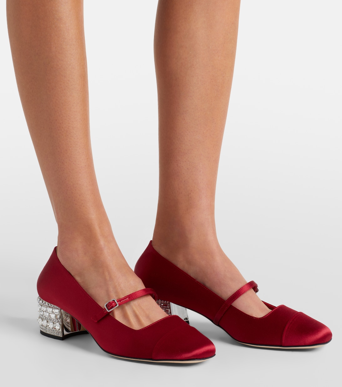 Elisa 45 embellished satin pumps | Jimmy Choo