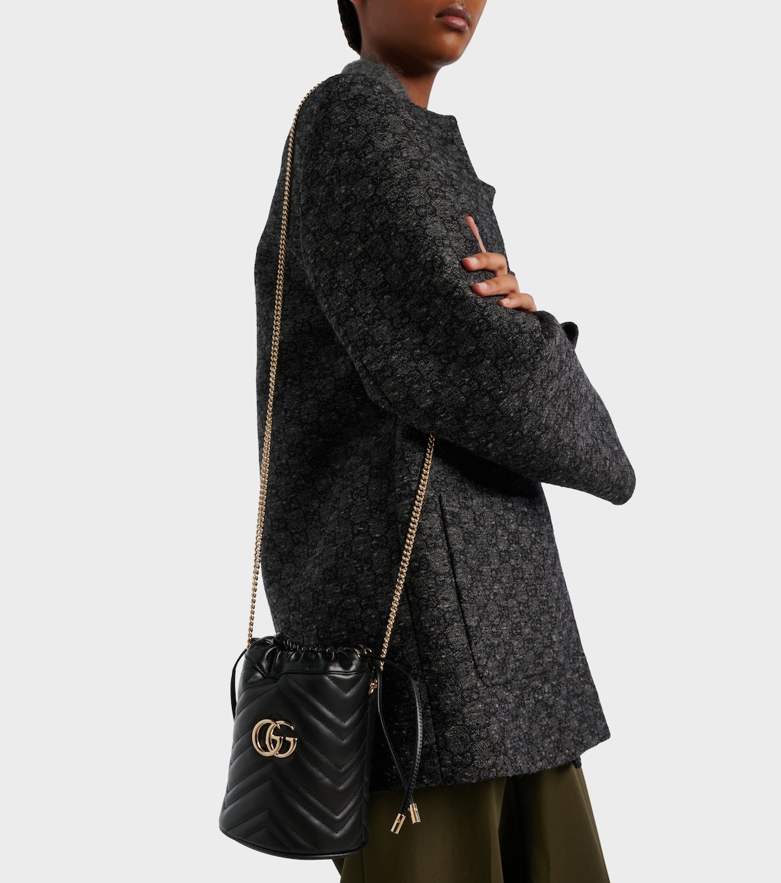 Bolso saco GG Marmont Small de piel | Gucci