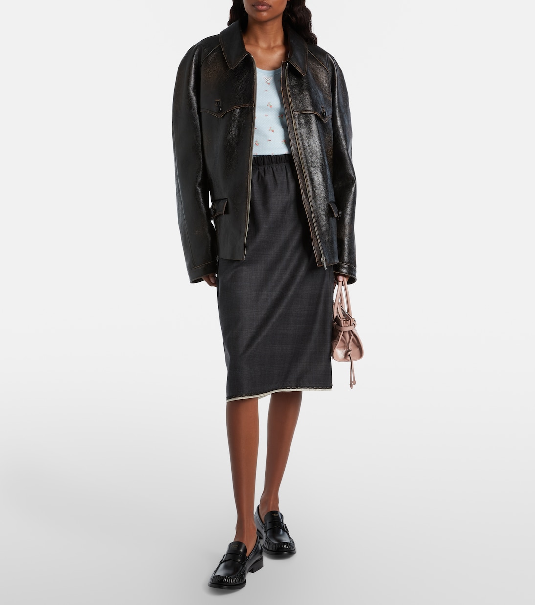 Floral cotton-blend tank top | Prada