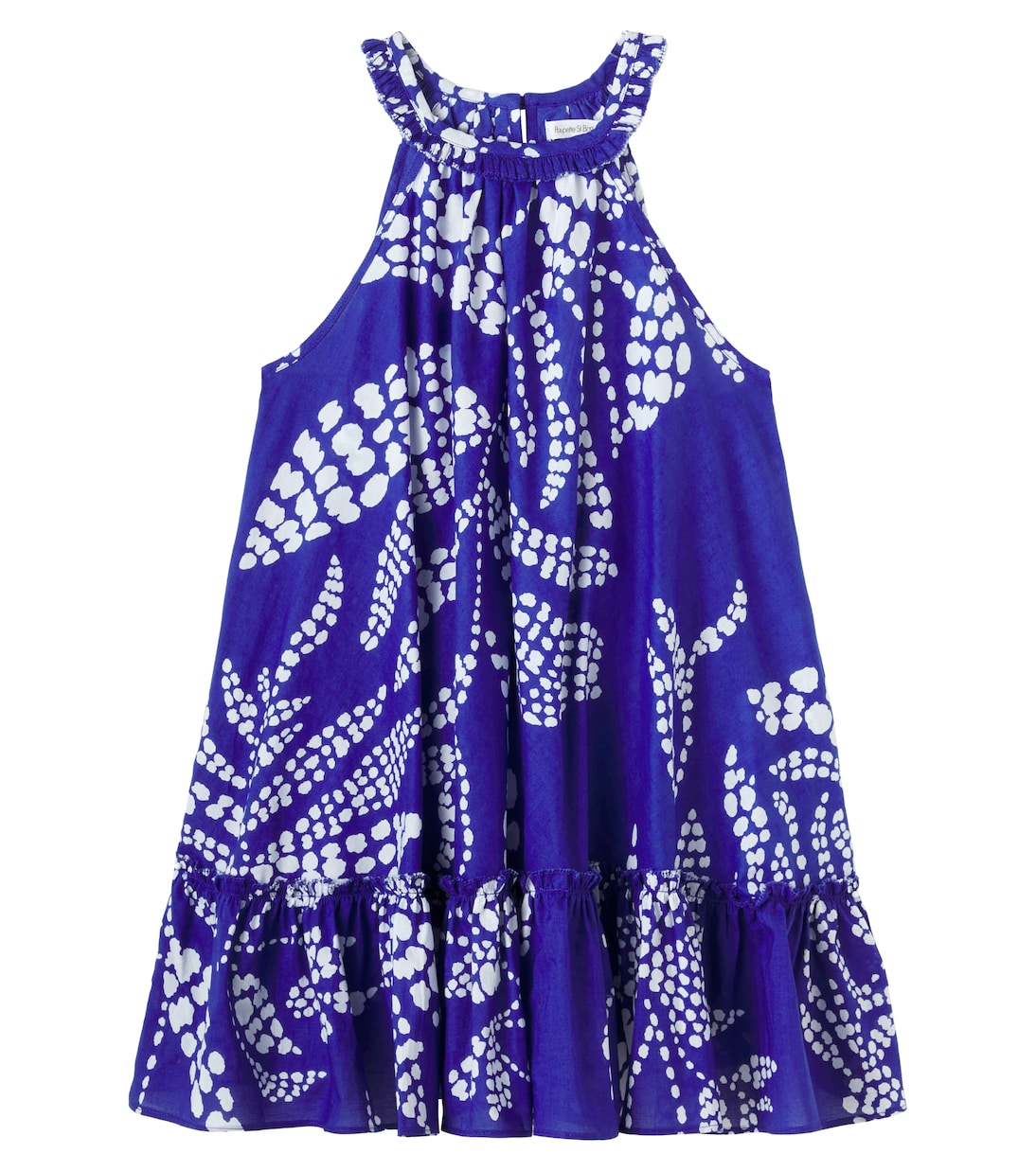 Cleo printed halterneck cotton dress | Poupette St Barth Kids
