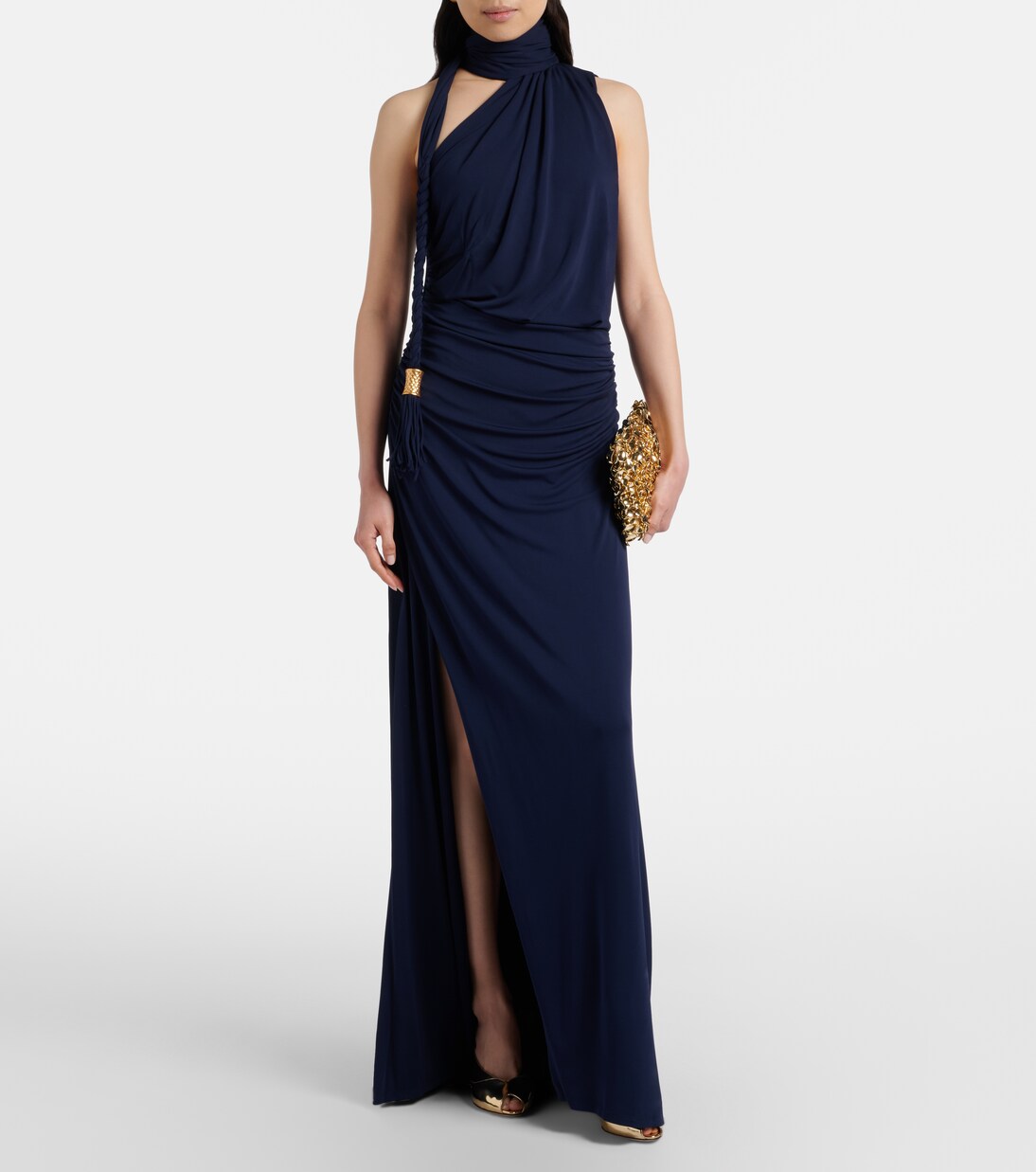 Vestido de fiesta Moira de jersey con pañuelo | Simkhai