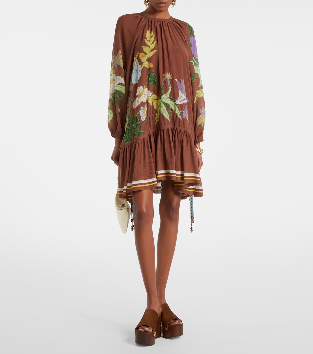 Alfie gathered cotton and silk minidress | Alémais