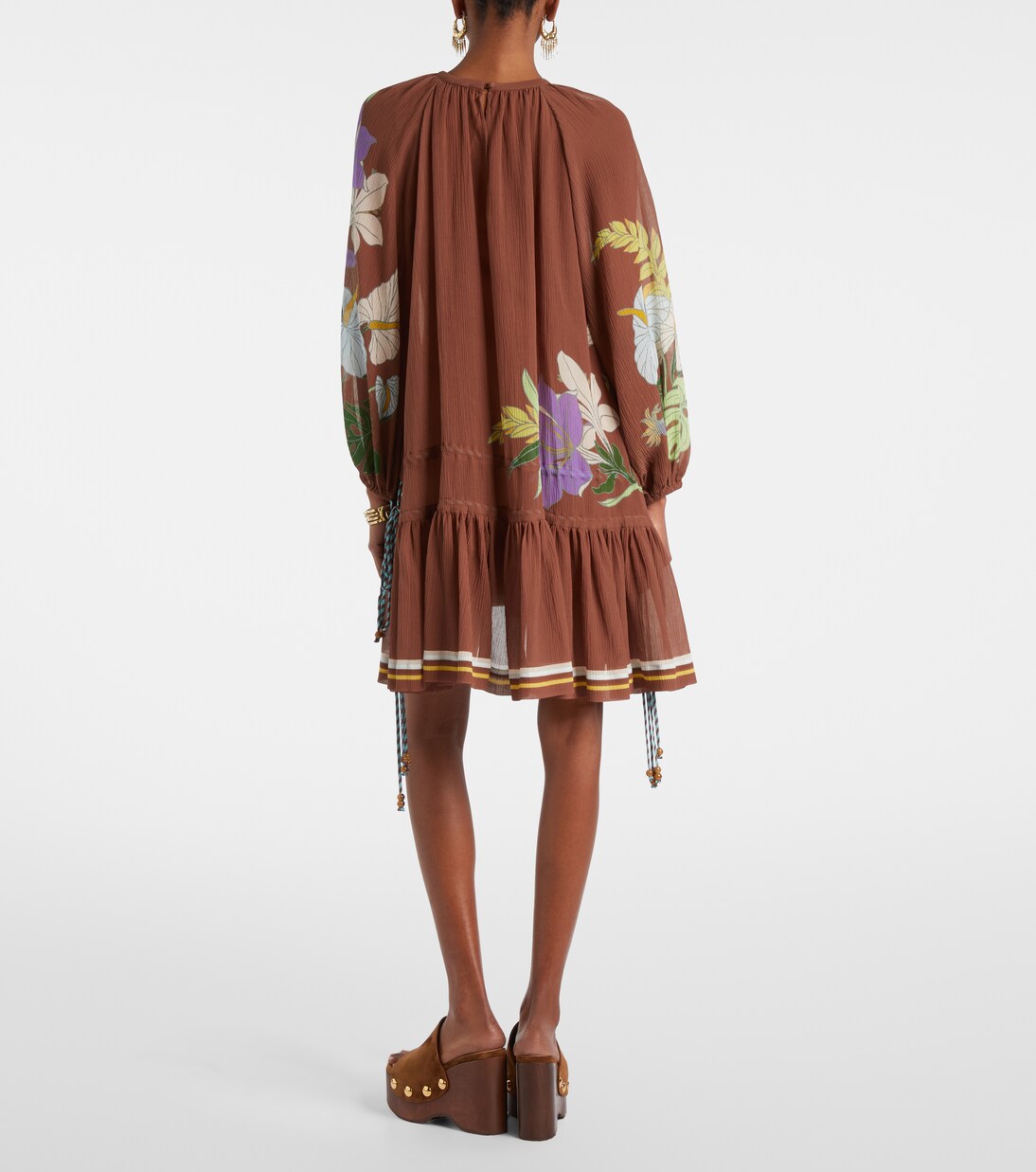 Alfie gathered cotton and silk minidress | Alémais