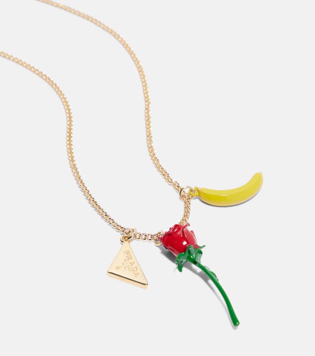 Logo pendant necklace | Prada