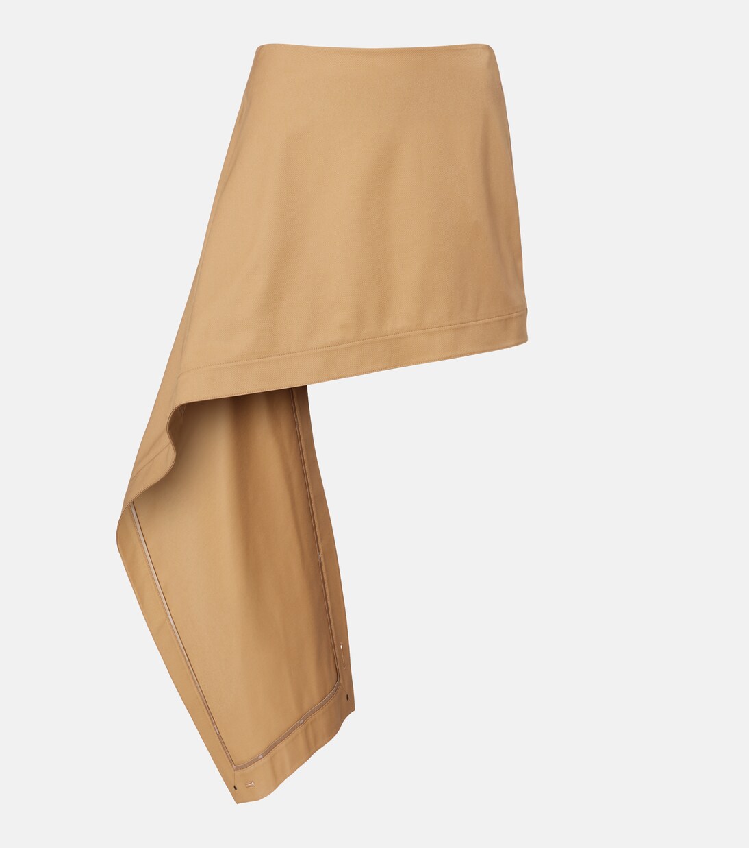 Asymmetric silk-trimmed cotton miniskirt | Loewe