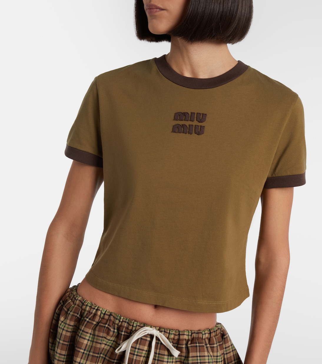 Logo cotton jersey T-shirt  | Miu Miu