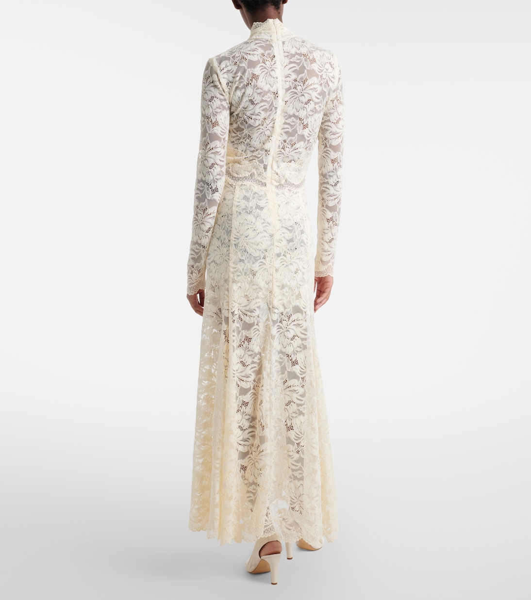 Vestido largo de encaje | Rabanne