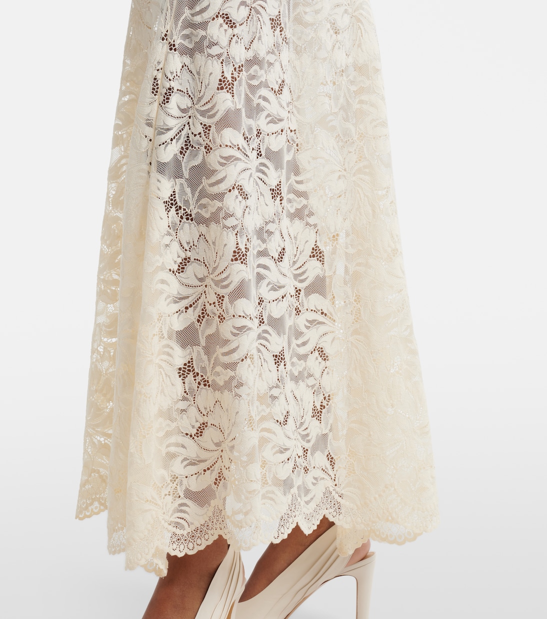 Vestido largo de encaje | Rabanne