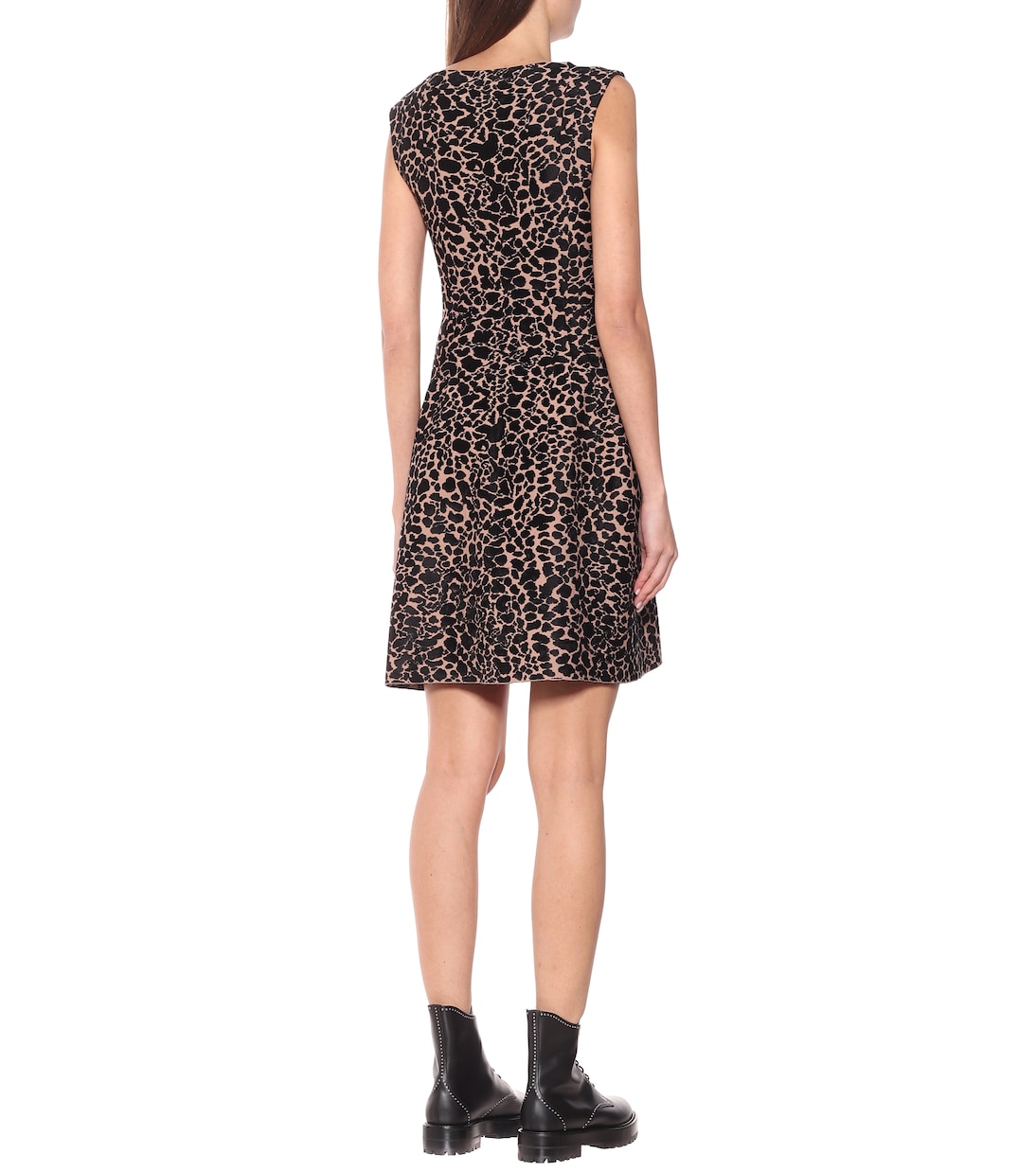 Abito Mini in Crêpe Elasticizzato con Stampa Alaïa per Giovani Stilisti
