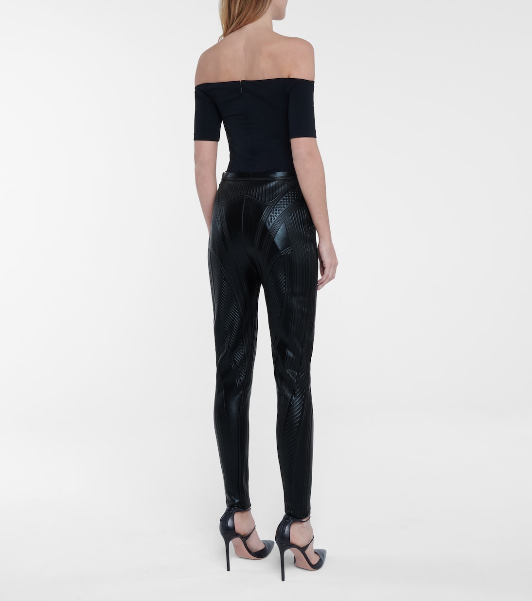 Embossed scuba leggings | Mugler