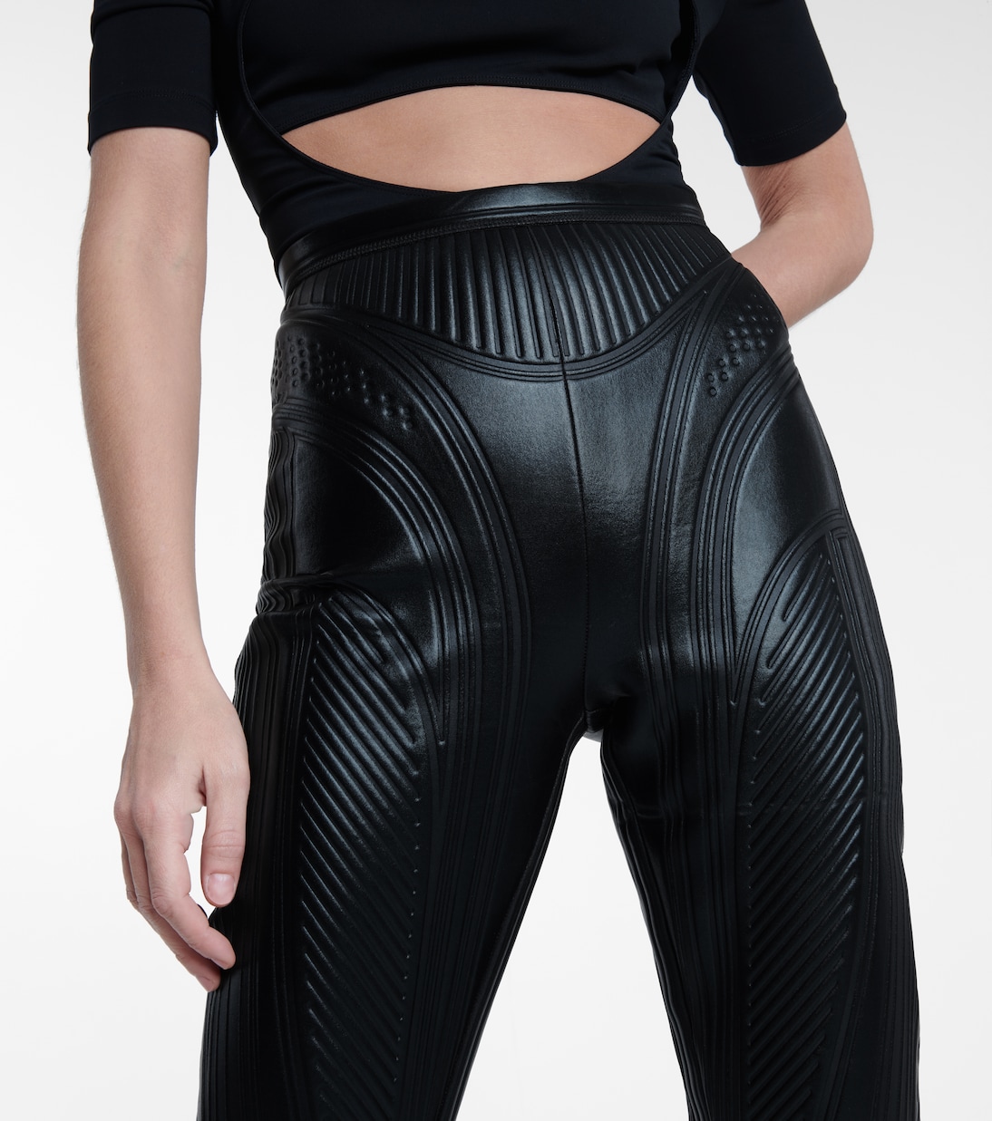 Embossed scuba leggings | Mugler
