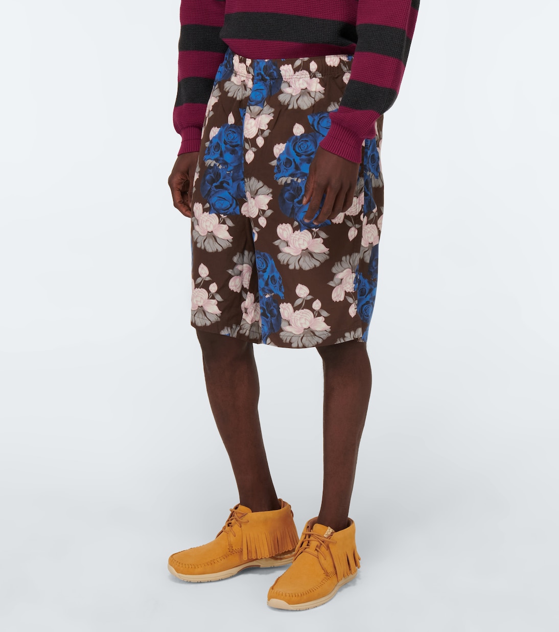 Floral and skull printed shorts | Undercover