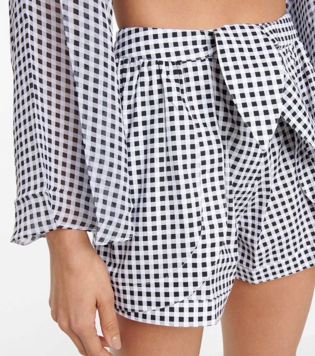 Shorts Natalia a quadretti in cotone | Alexandra Miro