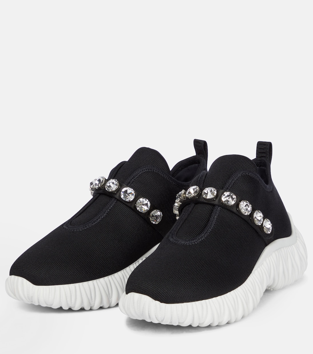 Embellished slip-on sneakers | Miu Miu