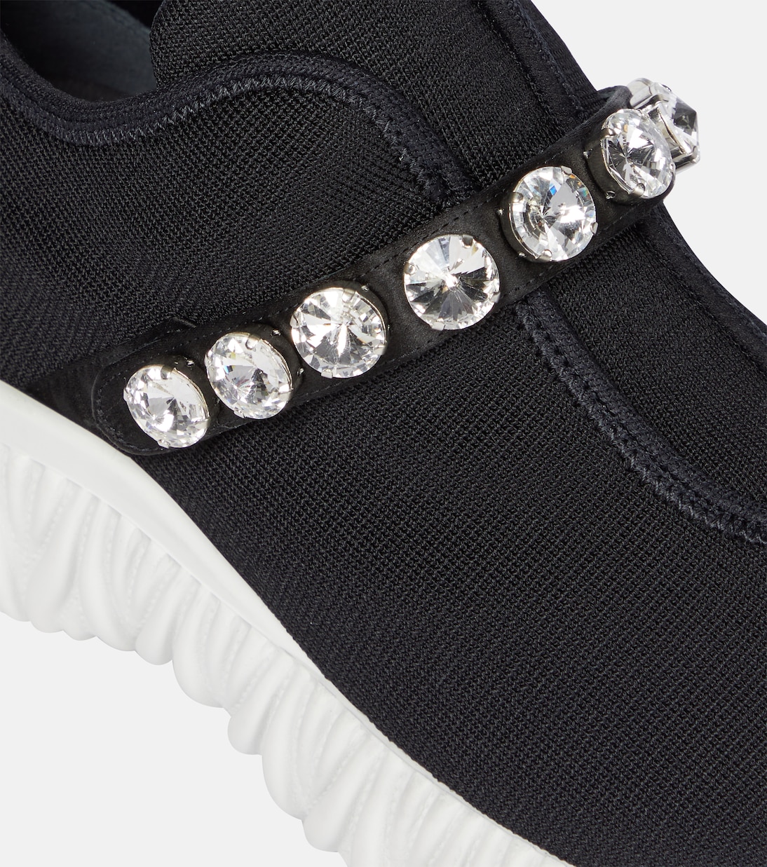 Embellished slip-on sneakers | Miu Miu
