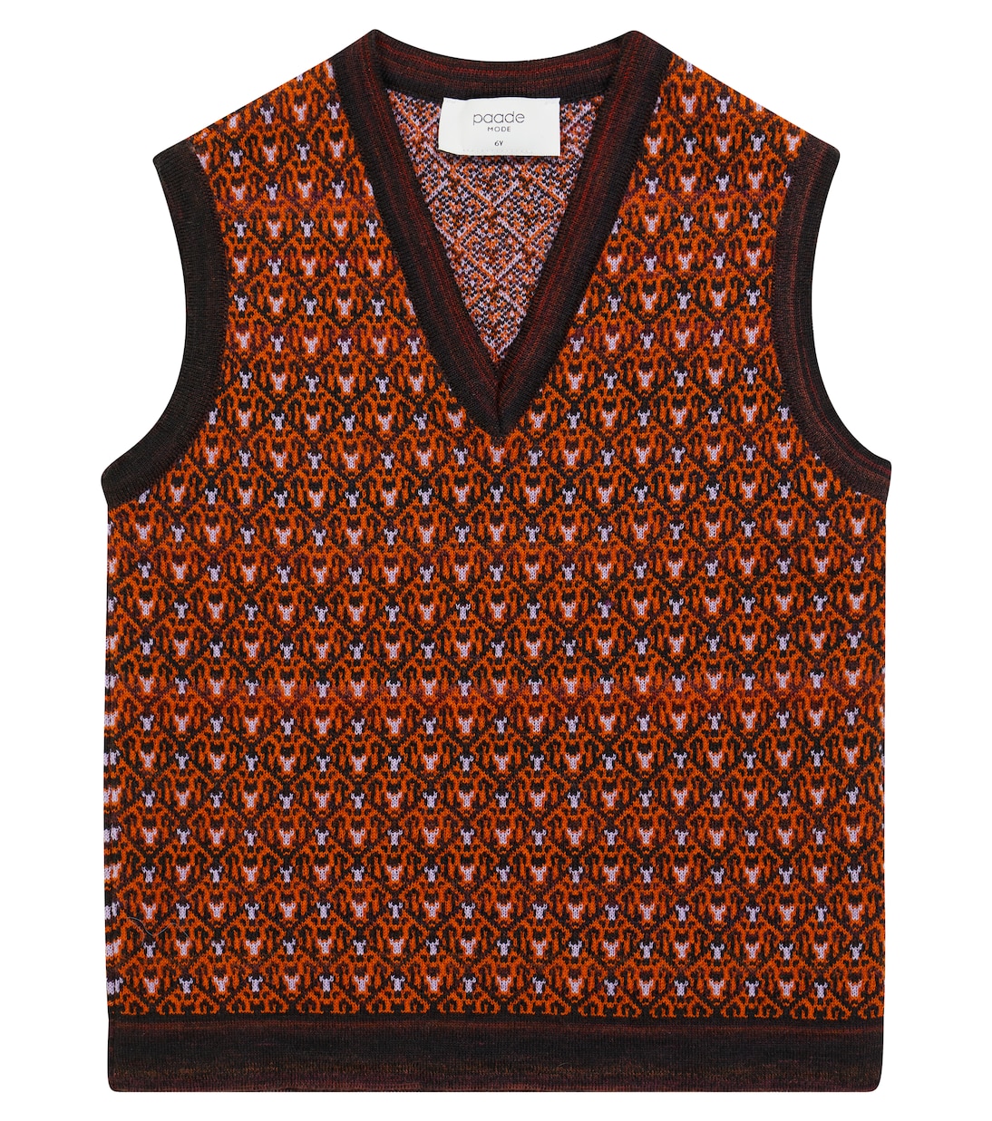 Patterned wool-blend vest | Paade Mode
