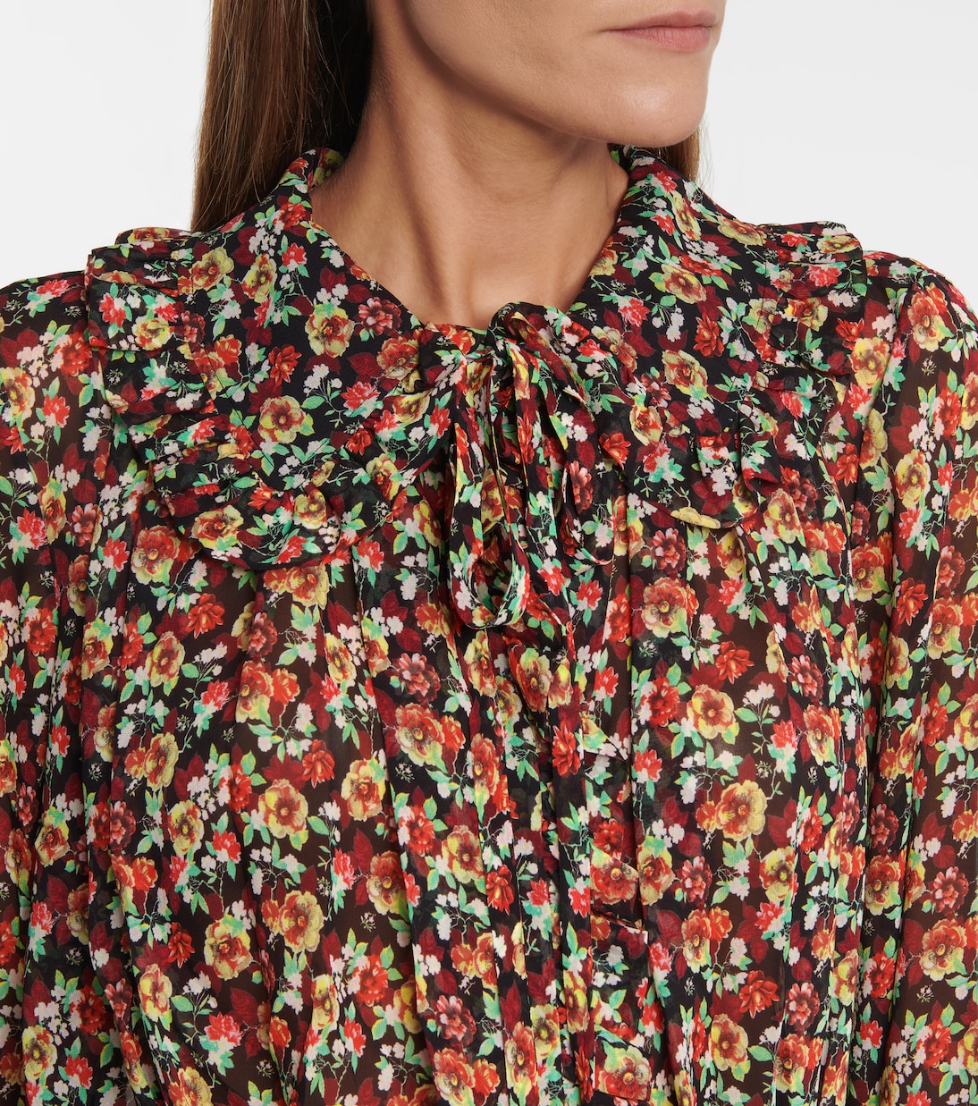 Floral silk blouse | Victoria Beckham